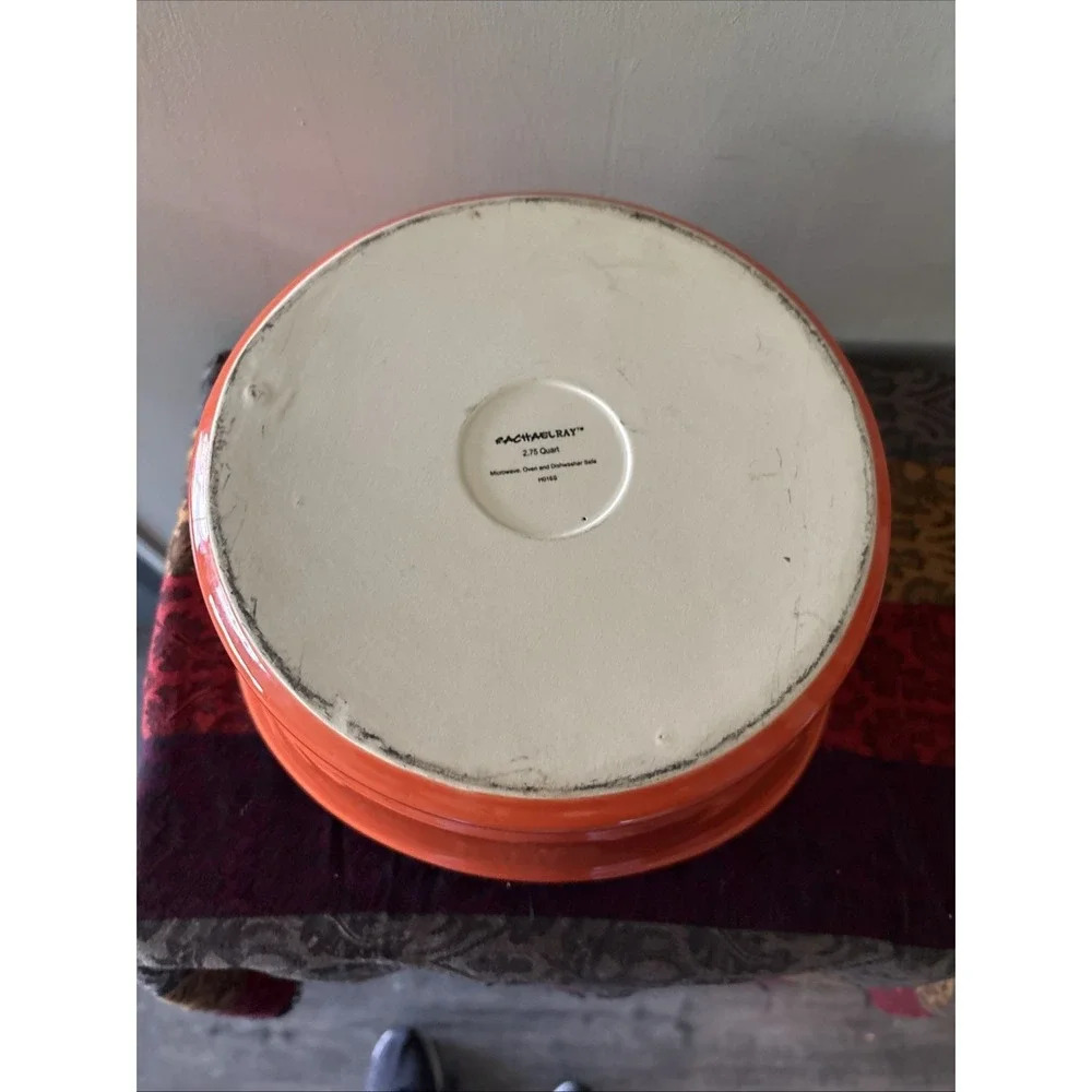 Rachel Ray Orange Stoneware 2.75 qt‎ Covered Casserole